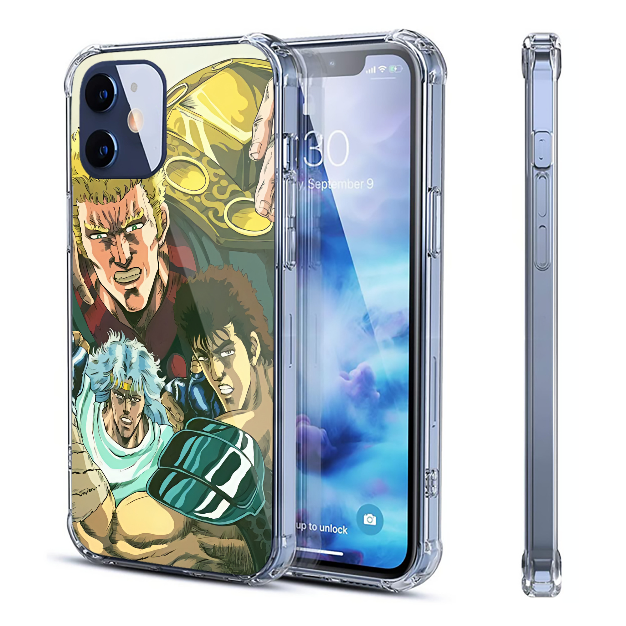 （画像用） 北斗の拳 Fist of the North Star 【iPhone 12シリーズ対応】透明スマホケース（クリアソフトケース）